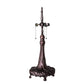 Meyda Lighting Tiffany Cabbage Rose 31" 3-Light Mahogany Bronze Table Lamp With Multi-Colored Shade Glass