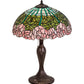 Meyda Lighting Tiffany Cabbage Rose 31143 23" Mahogany Bronze Table Lamp With Multi-Colored Stained Shade Glass