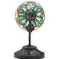 Meyda Lighting Tiffany Cabbage Rose 8" Mahogany Bronze Wall Sconce With Mulit-Colored Shade Glass