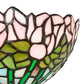 Meyda Lighting Tiffany Cabbage Rose 8" Mahogany Bronze Wall Sconce With Mulit-Colored Shade Glass