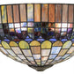 Meyda Lighting Tiffany Candice 16" 2-Light Craftsman Brown Wall Sconce With Multi-Colored Shade Glass