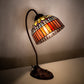 Meyda Lighting Tiffany Candice 18" Mahogany Bronze Desk Table Lamp With Multi-Colored Shade Glass