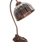 Meyda Lighting Tiffany Candice 18" Mahogany Bronze Desk Table Lamp With Multi-Colored Shade Glass