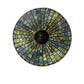 Meyda Lighting Tiffany Candice 22" 3-Light Mahogany Bronze Inverted Pendant Light With Multi-Colored Shade Glass