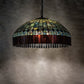Meyda Lighting Tiffany Candice 22" 3-Light Mahogany Bronze Pendant Light With Multi-Colored Shade Glass