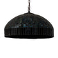 Meyda Lighting Tiffany Candice 22" 3-Light Mahogany Bronze Pendant Light With Multi-Colored Shade Glass