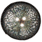 Meyda Lighting Tiffany Candice 22" 3-Light Mahogany Bronze Pendant Light With Multi-Colored Shade Glass