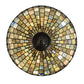 Meyda Lighting Tiffany Candice 22" 6-Light Mahogany Bronze Inverted Pendant Light With Multi-Colored Shade Glass