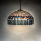 Meyda Lighting Tiffany Candice 22" 9-Light Mahogany Bronze Pendant Light With Multi-Colored Shade Glass