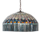 Meyda Lighting Tiffany Candice 22" 9-Light Mahogany Bronze Pendant Light With Multi-Colored Shade Glass