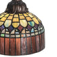 Meyda Lighting Tiffany Candice 23" 3-Light Mahogany Bronze Table Lamp With Multi-Colored Shade Glass