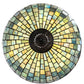 Meyda Lighting Tiffany Candice 232779 22" 3-Light Mahogany Bronze Inverted Pendant Light With Multi-Colored Shade Glass