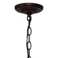 Meyda Lighting Tiffany Candice 232779 22" 3-Light Mahogany Bronze Inverted Pendant Light With Multi-Colored Shade Glass