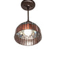 Meyda Lighting Tiffany Candice 244872 8" Mahogany Bronze Mini Pendant Light With Multi-Colored Shade Glass
