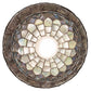 Meyda Lighting Tiffany Candice 244872 8" Mahogany Bronze Mini Pendant Light With Multi-Colored Shade Glass