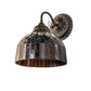 Meyda Lighting Tiffany Candice 250016 8" Mahogany Bronze Wall Sconce With Multi-Colored Shade Glass