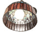 Meyda Lighting Tiffany Candice 250016 8" Mahogany Bronze Wall Sconce With Multi-Colored Shade Glass