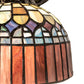 Meyda Lighting Tiffany Candice 250016 8" Mahogany Bronze Wall Sconce With Multi-Colored Shade Glass