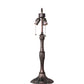 Meyda Lighting Tiffany Candice 26" 3-Light Mahogany Bronze Table Lamp With Multi-Colored Shade Glass