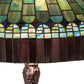Meyda Lighting Tiffany Candice 31" 3-Light Mahogany Bronze Table Lamp With Green & Violet Shade Glass