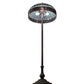 Meyda Lighting Tiffany Candice 62" 3-Light Mahogany Bronze Floor Lamp With Brown & Green Shade Glass