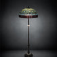 Meyda Lighting Tiffany Candice 62" 3-Light Mahogany Bronze Floor Lamp With Green & Ruby Shade Glass