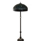 Meyda Lighting Tiffany Candice 62" 3-Light Mahogany Bronze Floor Lamp With Green & Ruby Shade Glass