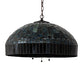 Meyda Lighting Tiffany Candice 68656 22" 3-Light Mahogany Bronze Pendant Light With Multi-Colored Shade Glass