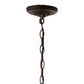 Meyda Lighting Tiffany Candice 68656 22" 3-Light Mahogany Bronze Pendant Light With Multi-Colored Shade Glass