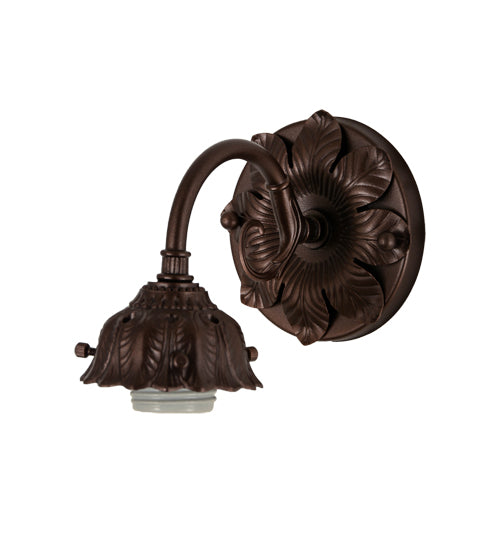 Meyda Lighting Tiffany Candice 8" Mahogany Bronze Wall Sconce With Multi-Colored Shade Glass