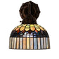 Meyda Lighting Tiffany Candice 8" Mahogany Bronze Wall Sconce With Multi-Colored Shade Glass