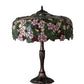 Meyda Lighting Tiffany Cherry Blossom 26" 3-Light Mahogany Bronze Table Lamp With Multi-Colored Shade Glass