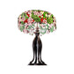 Meyda Lighting Tiffany Cherry Blossom 30" 3-Light Mahogany Bronze Table Lamp With Multi-Colored Shade Glass