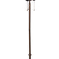 Meyda Lighting Tiffany Cherry Blossom 63" 3-Light Mahogany Bronze Floor Lamp With Multi-Colored Shade Glass