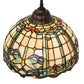 Meyda Lighting Tiffany Dragonfly 12" Mahogany Bronze Pendant Light With Multi-Colored Shade Glass