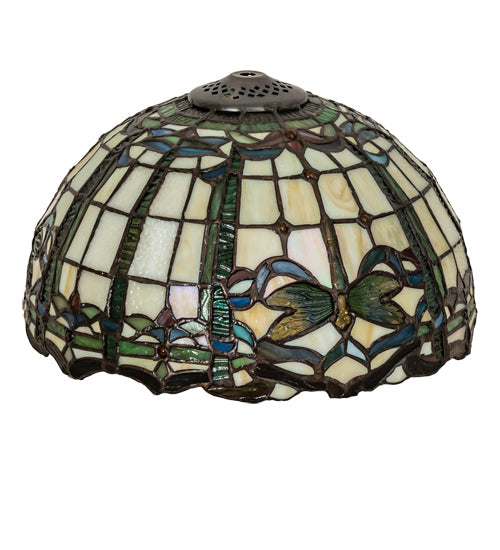 Meyda Lighting Tiffany Dragonfly 12"W x 7"H Multi-Colored Stained Shade Glass