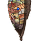 Meyda Lighting Tiffany Dragonfly 15" Mahogany Bronze Wall Sconce With Multi-Colored Shade Glass