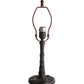 Meyda Lighting Tiffany Dragonfly 16" Mahogany Bronze Twisted Fly Mosaic Table Lamp With Green & Orange Shade Glass