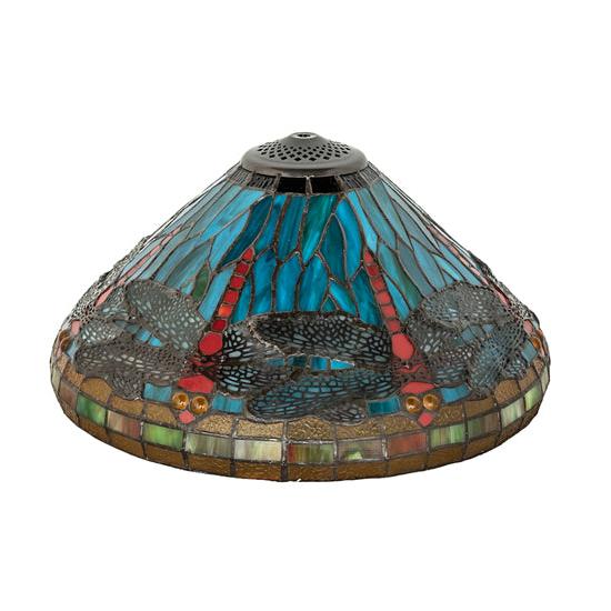 Meyda Lighting Tiffany Dragonfly 16" Stained Tiffany Shade Glass