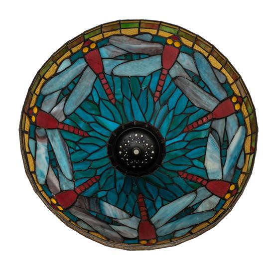 Meyda Lighting Tiffany Dragonfly 16" Stained Tiffany Shade Glass