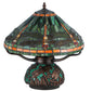 Meyda Lighting Tiffany Dragonfly 17" 3-Light Mahogany Bronze Mosaic Base Table Lamp With Multi-Colored Stained Shade Glass