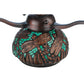 Meyda Lighting Tiffany Dragonfly 17" 3-Light Mahogany Bronze Mosaic Base Table Lamp With Multi-Colored Stained Shade Glass