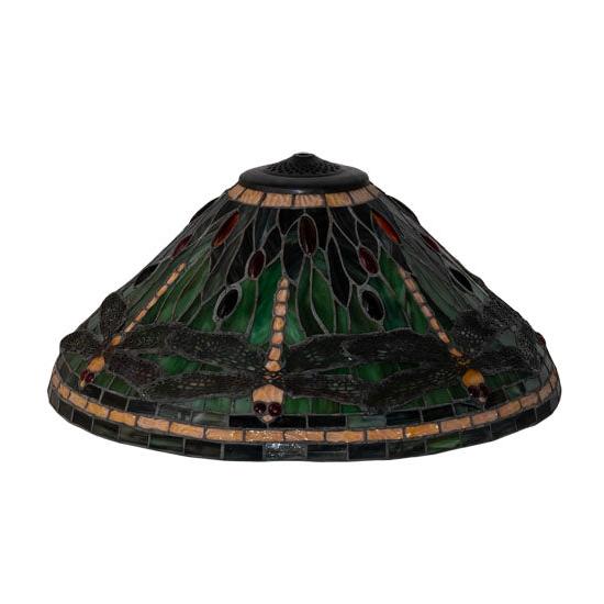 Meyda Lighting Tiffany Dragonfly 20" Multi-Color Shade Glass