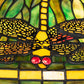 Meyda Lighting Tiffany Dragonfly 22" 3-Light Mahogany Bronze Table Lamp With Multi-Colored Stained Shade Glass