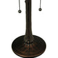 Meyda Lighting Tiffany Dragonfly 22" 3-Light Mahogany Bronze Table Lamp With Multi-Colored Stained Shade Glass