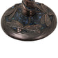 Meyda Lighting Tiffany Dragonfly 24" 3-Light Mahogany Bronze Twisted Fly Mosaic Base Table Lamp With Multi-Colored Stained Shade Glass