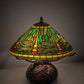 Meyda Lighting Tiffany Dragonfly 261256 17" 3-Light Mahogany Bronze Table Lamp With Multi-Colored Shade Glass