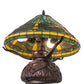 Meyda Lighting Tiffany Dragonfly 261256 17" 3-Light Mahogany Bronze Table Lamp With Multi-Colored Shade Glass