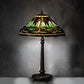 Meyda Lighting Tiffany Dragonfly 31" Mahogany Bronze Table Lamp With Multi-Colored Shade Glass