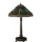Meyda Lighting Tiffany Dragonfly 31" Mahogany Bronze Table Lamp With Multi-Colored Shade Glass